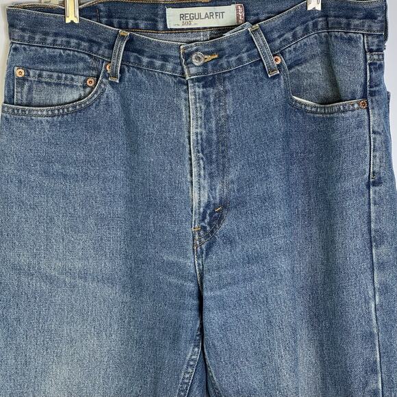 Levi’s 505 Men’s Jeans 36x30 Blue Regular Fit Straight Leg Denim Made in Lesotho - Picture 3 of 12